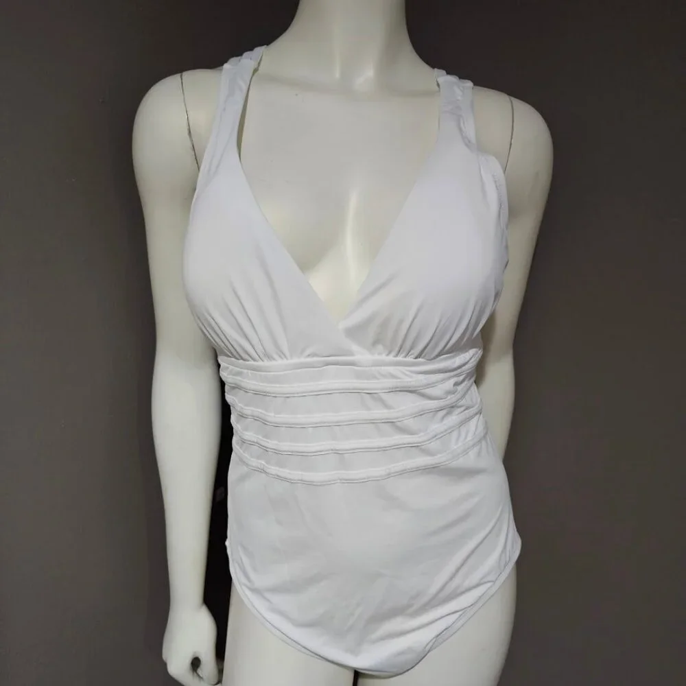 La Blanca Island Goddess Multi Strap Mio One Piece Swimsuit - Picture 2 of 11